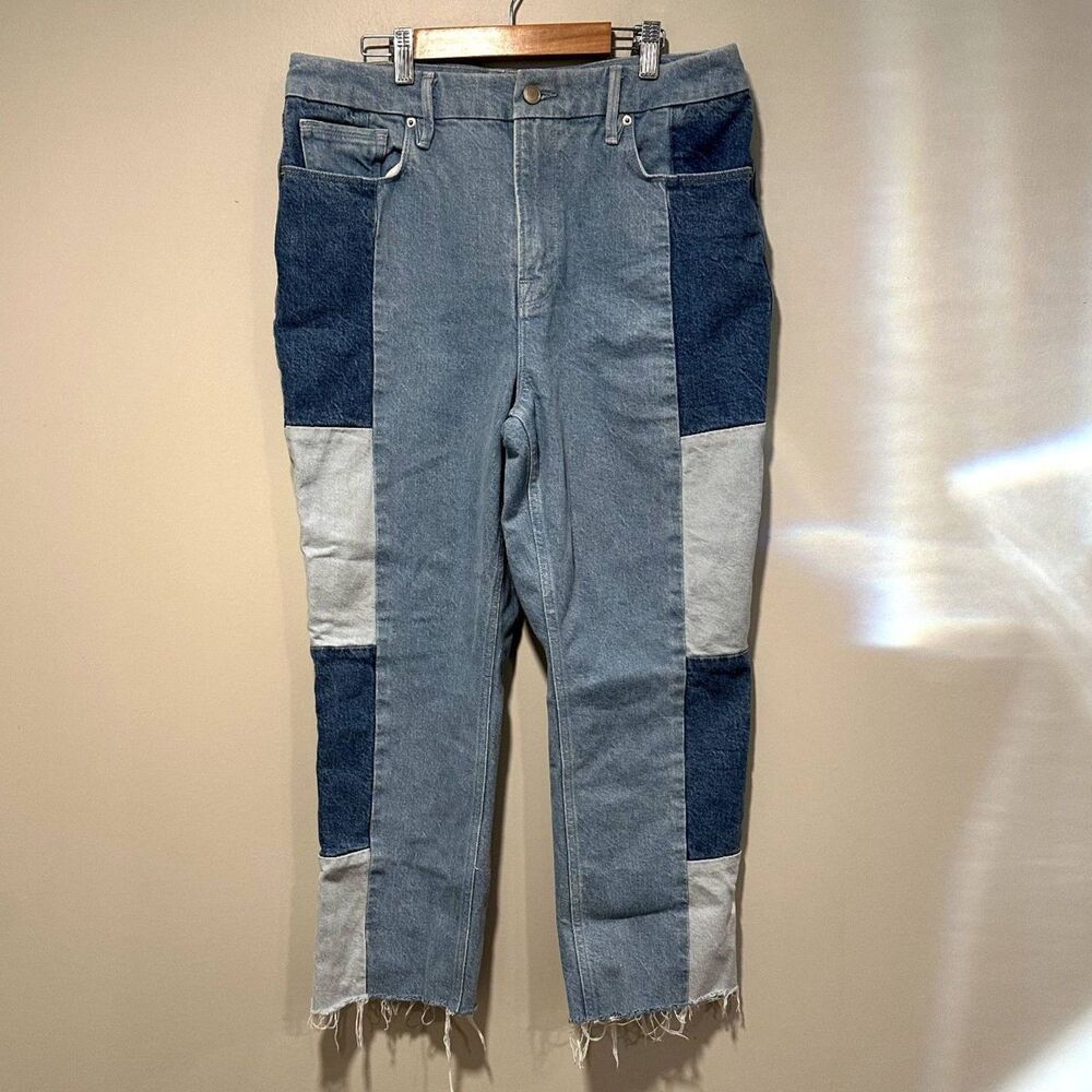 Good American Good Icon Patchwork High Waist Jean… - image 2